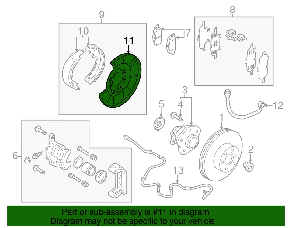 Genuine Nissan Backing Plate 44030-WL001 - Image 2 of 2