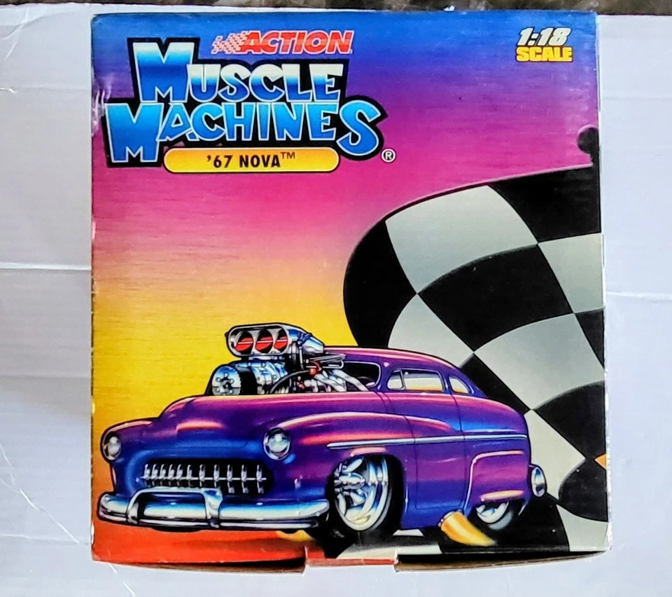 Rare 67 Chevy Nova 1:18 Action Muscle Machines Dale Earnhardt Goodwrench Diecast - Image 4 of 4