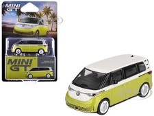 VOLKSWAGEN ID. BUZZ VAN YELLOW & WHITE 1/64 DIECAST MODEL BY MINI GT MGT01110