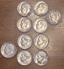 [10 Coin Lot] 90% Silver Roosevelt Dimes 1946 to 1964 - A