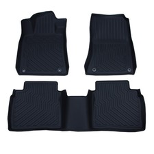 Car Floor Mats For 2019-22 Nissan Altima All-weather Tpe Rubber Floor Mats Black