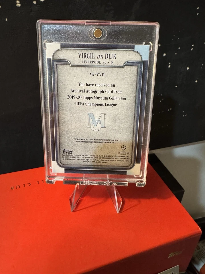 Museo Topps Virgil Van Dijk 2019 ganador de la Premier League automático #/99 🔥 Liverpool Foto 2 de 2