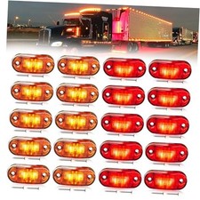 20 PCS 2.5 inch LED Trailer Lights Kit with Screws, 20PCS 2.5inch Amber Red