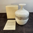 Avon-Perfumed Candle Holder-Milk Glass-Rare And Hard To Find!  MCM-Vintage-Box