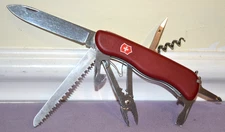 Victorinox Atlas Swiss Army 111mm Red Multi-Tool Folding Pocket Knife --- Great