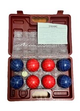 Vintage Spalding Bocce Ball Set in Hard Carrying Case 212-14553