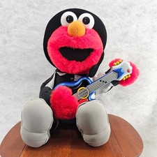 Sesame Street Country Elmo Plush Toy Fisher Price 2000 Mattel 93504 W/ Hat Vtg