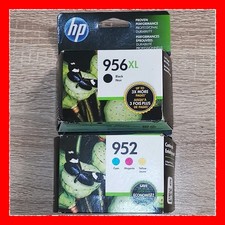 OEM HP 952 Cyan, Magenta and Yellow/956XL- BLACK Ink Cartridges EXP NOV 2019