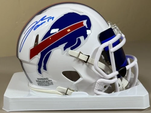 Josh Allen Signed Mini Helmet w/visor Buffalo Bills - 5 Star COA