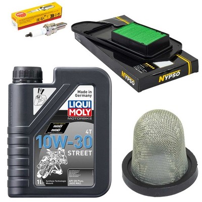 Wartung Öl Set 1L Ölsieb Luftfilter Zündkerzen für Honda SH 125 Mode 125 2014-20