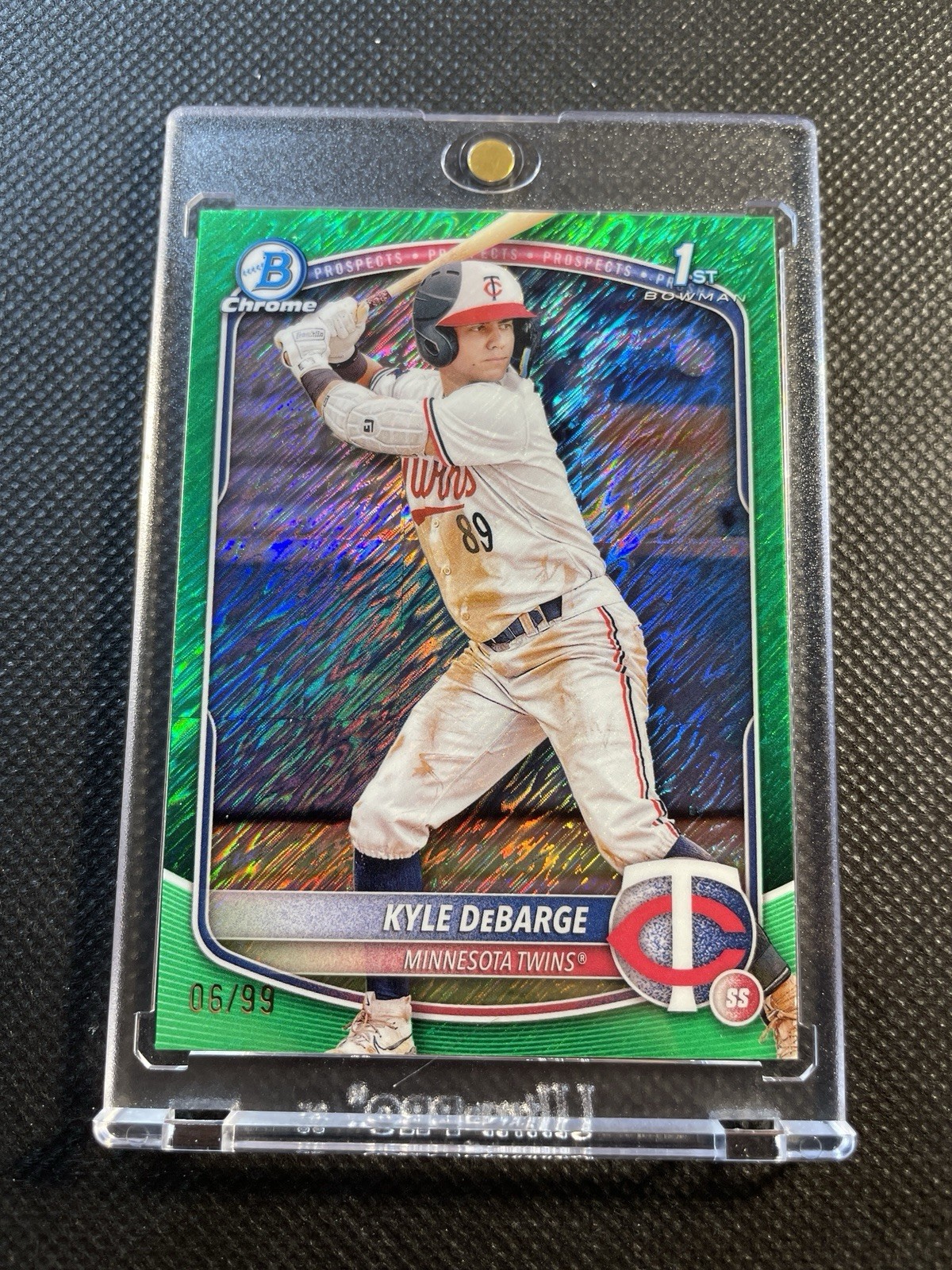 2025 Bowman Chrome Prospects Kyle DeBarge #BCP-139 Green Shimmer Refractor /99