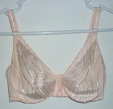 VINTAGE WARNERS PERFECT SUPPORT BRIGHT STRIPES UW DEMI BRA #1218 PINK SZ 34D