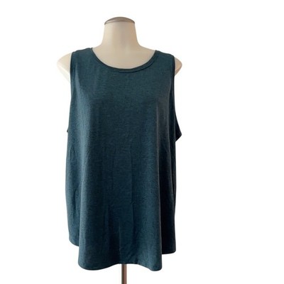 Tek Gear Dry Tek Tank Top Women XL Teal Excellent Heathered Activewear