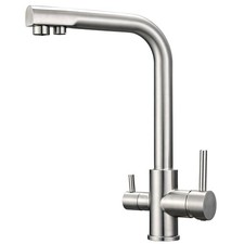 Hapilife 3 Way Kitchen Tap with Water Filter Brushed Nickel 