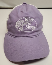 Kids Youth Bass Pro Shops Hat Cap Purple White Gone Fishing Outdoors