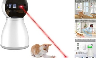 YVE LIFE Cat Toys Laser for Indoor Cats,The 4th Generation Real Random White