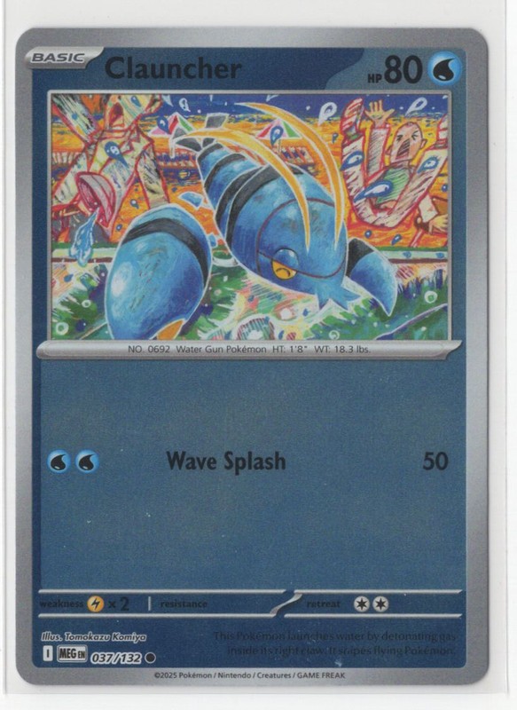 Pokemon Mega Evolution - 037/132 Clauncher Reverse Holo