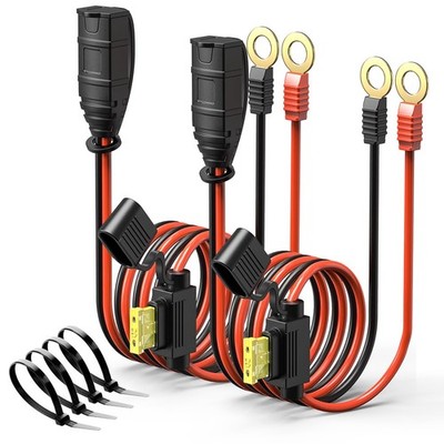 2 Pack M10 Eyelet Charger Cable Fits NOCO GENIUS X-Connect GC008 18 inches