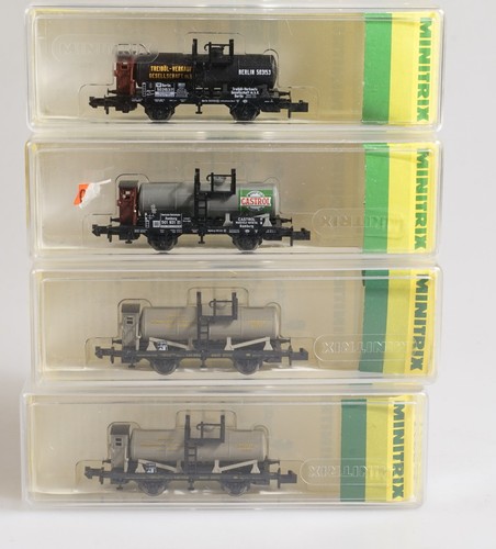 (0883) 4 Minitrix Kesselwagen Spur N: 2* 3217+13217 +13642 in OVP | Condition: Gebraucht
