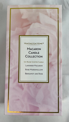 Huntington Home Macaron Candle Collection 3 Scents- NEW