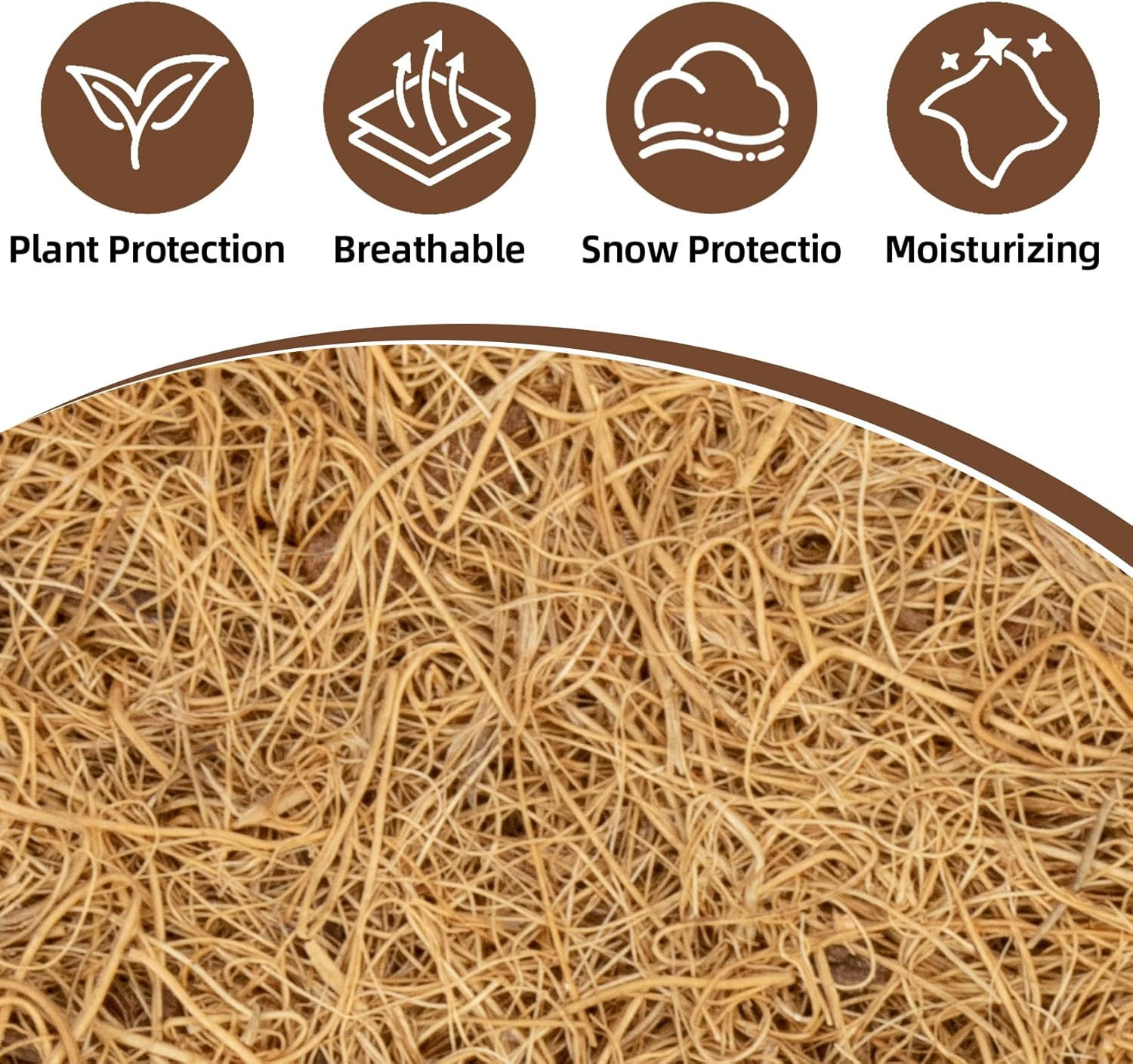 Coconut Fibers Plant Protector Mat 2PCS, 9 Inch Mulch Ring for Indoor/Outdoor