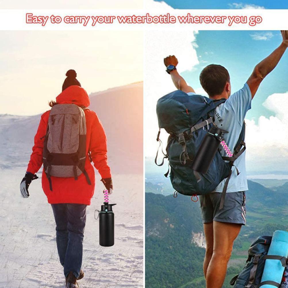 Outdoor Paracord Handle for Wide Mouth Water Bottle Portable Paracord Handle