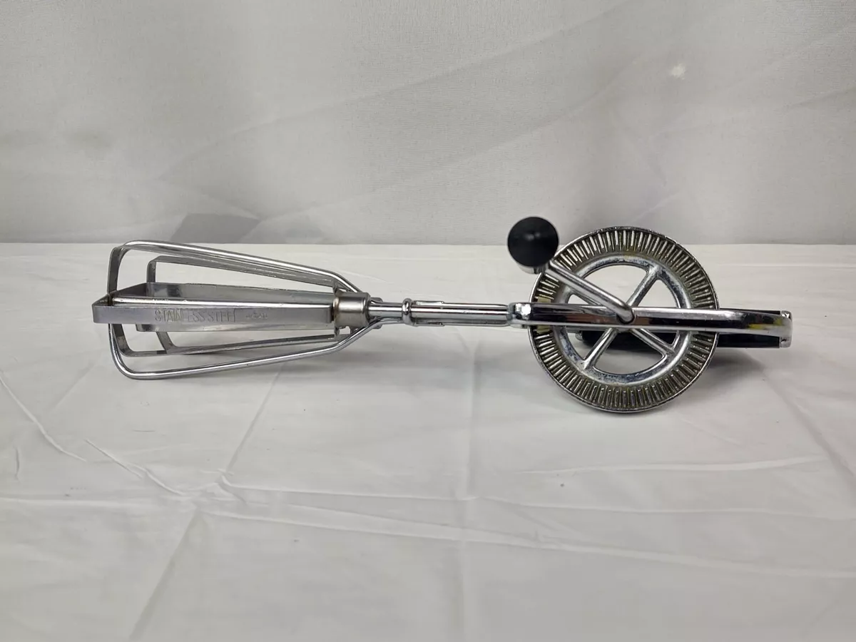 Rotary Egg Beater, Hand Crank Handheld Mixer Stainless Steel, Portable  Mixer with Plastic Handle Small Hand Mixer Manual Hand Mixer for Kitchen