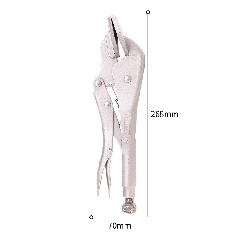 Dtacke 8-Inch Locking Pliers – Adjustable Flat Head Vise Grip With Wear-Resistant Finish – Multifunction Welding Clamp & Hand Tool For Metalwork
