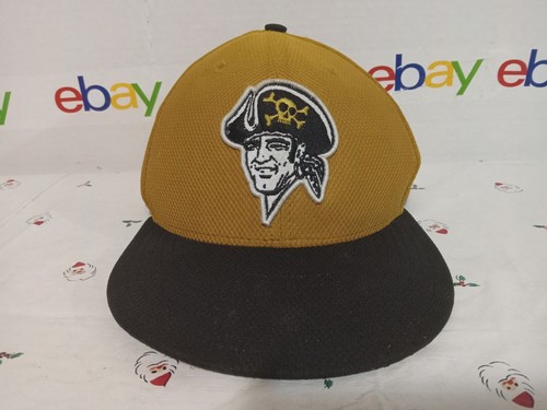 Pittsburgh Pirates 59Fifty New Era Authentic MLB Hat Cap Gold Black Size 7 3/8