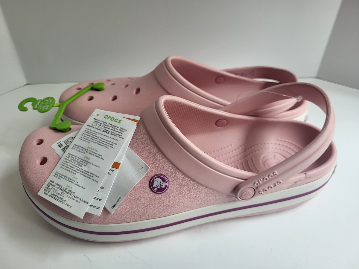 Crocs Men's 13 Relaxed Fit Crocband Pearl Pink Wild Orchid