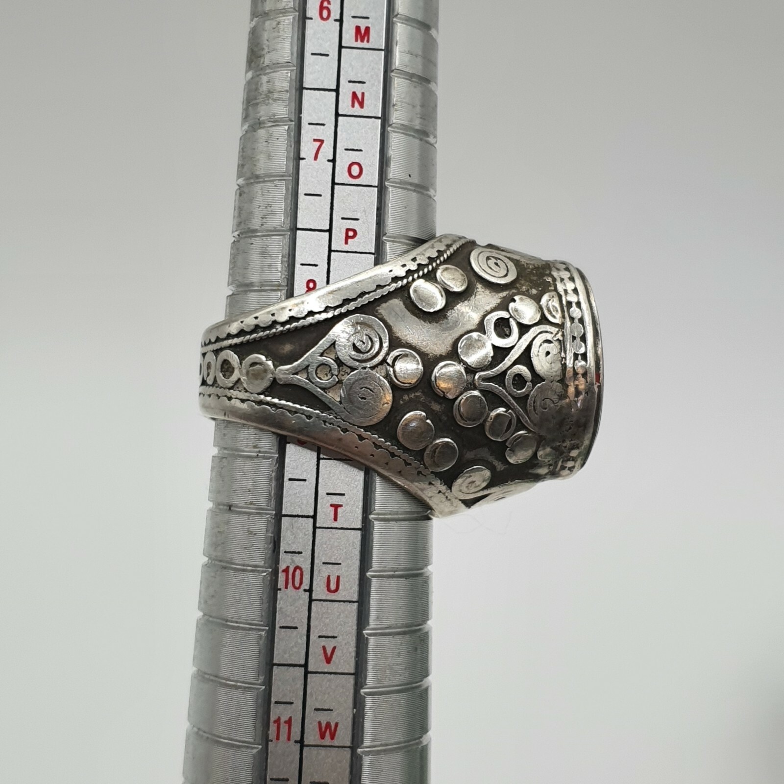 Photo 10 of Solid Silver Carnelian Ring Size Q to R, ottoman seal ring Uzbek turkmen  (R47)