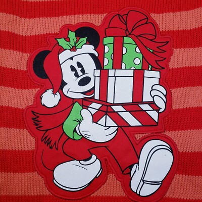 Disney Pets Holiday Collection Mickey Mouse Stripped Knit Sweater