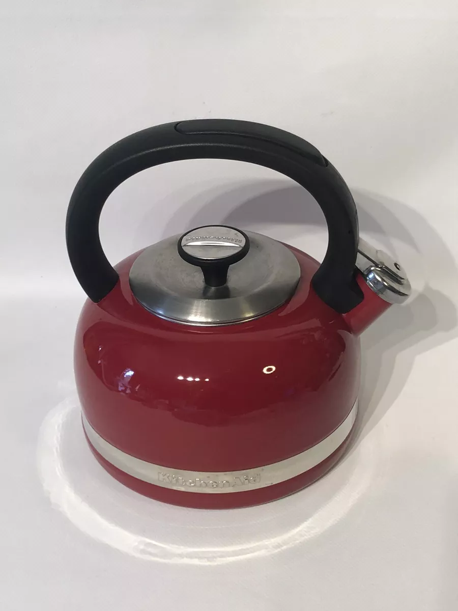 KitchenAid, Kitchen, Kitchenaid Whistling Kettle 2 Quart Red Heavy Coffee  Tea Water Steam Kitchen