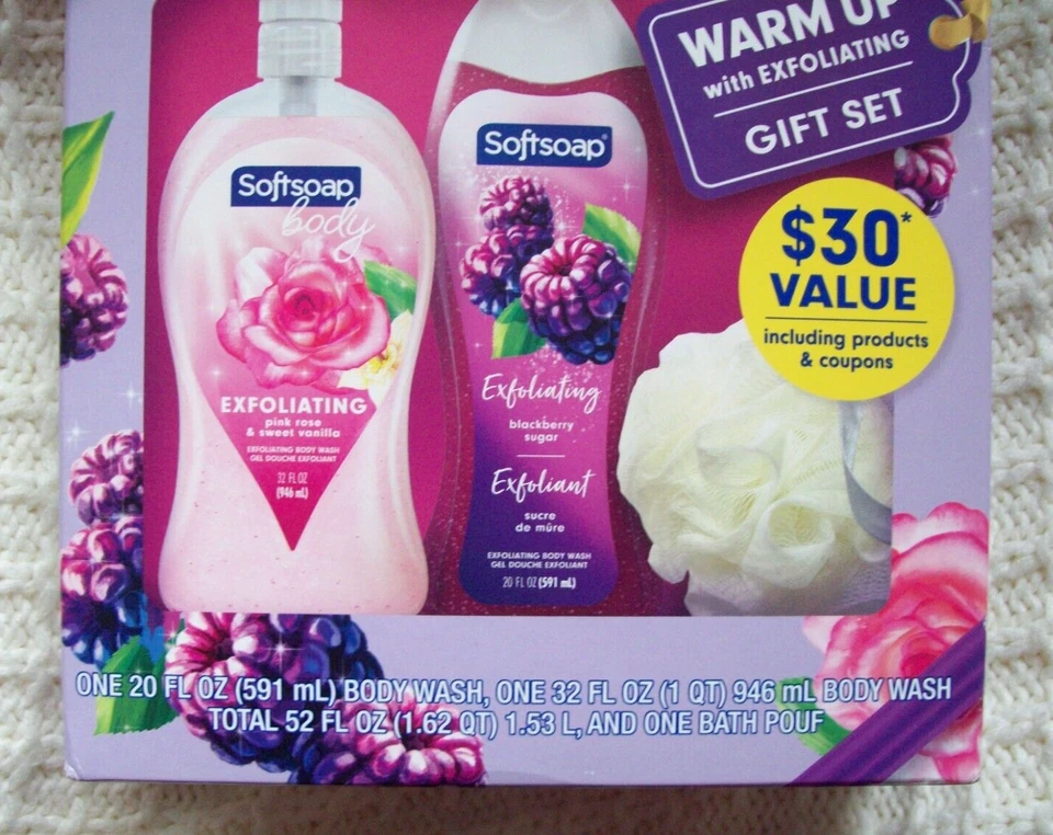 *NUEVO* Jabón blando 3 piezas calentamiento con juego de regalo exfoliante Foto 3 de 4