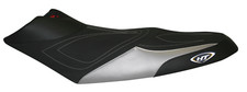 Hydro-Turf Seat Cover Sea-Doo RXP (04-09) Black suede/Black Vinyl/Silver CF Em