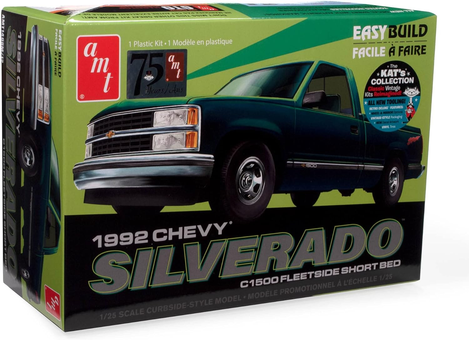 1992 Chevrolet Silverado Shortbed Fleetside Pickup Easy Build 1:25 Scale Model K