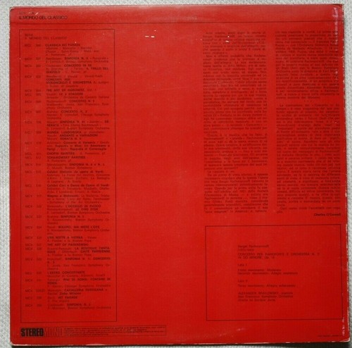 Rachmaninoff - Concerto Per Pianoforte E Orchestra N. 2 In Do Minore Op. 18 LP - 第 2/2 張圖片