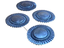 Brush Metal 4 pc Button Cover Southwestern 1"1/8 Sunburst Handmade Cowboy