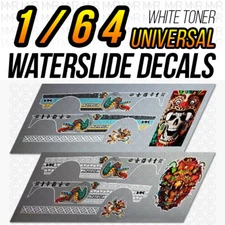 1/64 AZTECA GASSER Custom White Toner Universal WaterSlide Decal for Hot