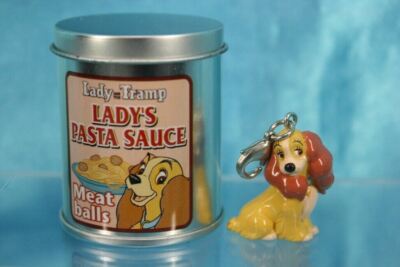 Yujin Disney Metal Can Mini Charm Zipper Pull Figure Lady and the Tramp
