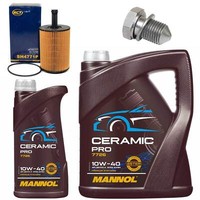 MotoröL Filter Set Mannol 10W-40 6 Liter + Schraube FüR Audi Tt Vw Golf Iv 3.2