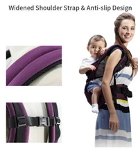 Ergonomic Kangaroo Baby Carrier Backpack with Hip Seat Front and Back 4 in 1