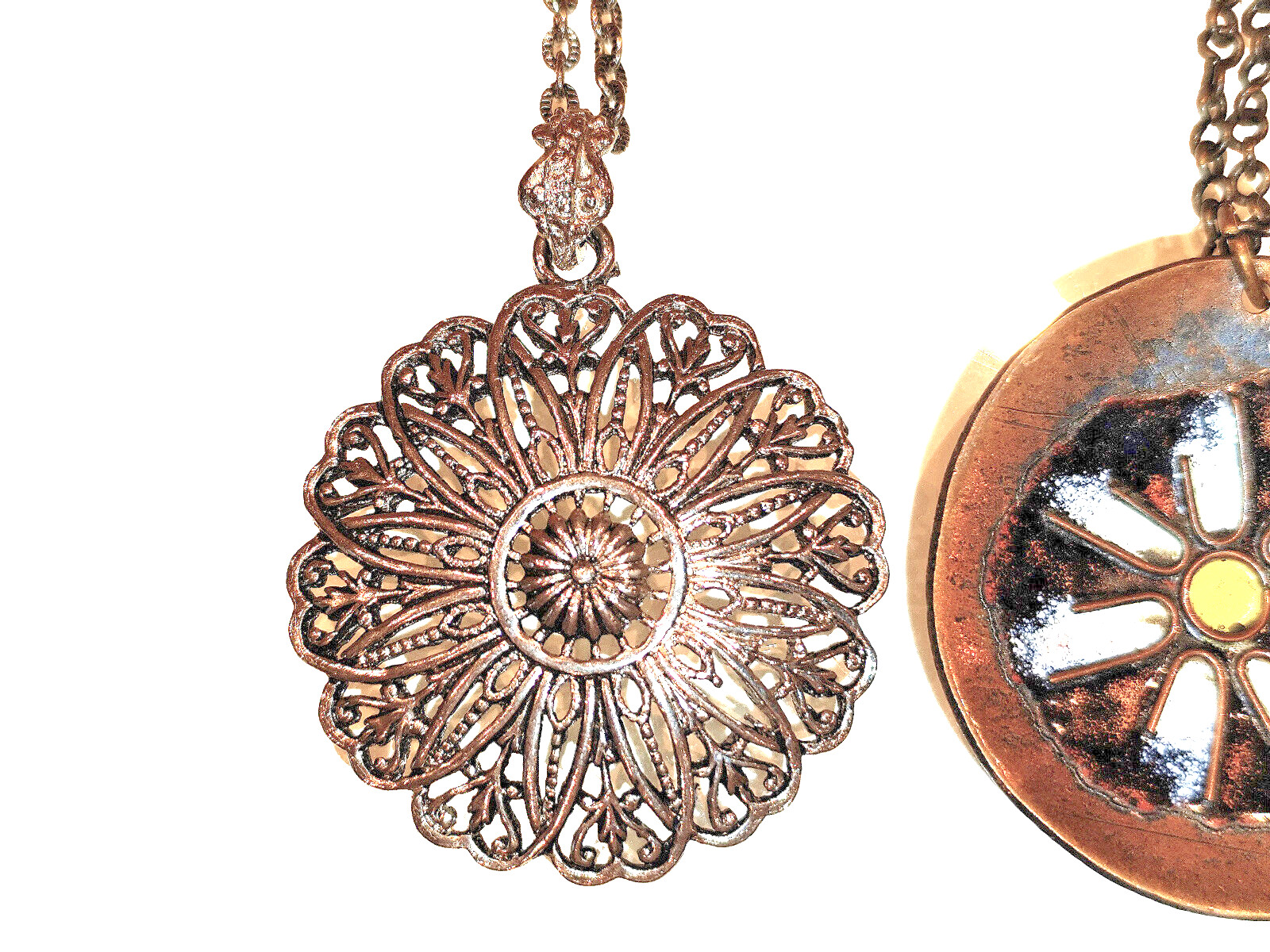 Locket Chains Bundle Mandala Sun Wheel Nophretite… - image 6