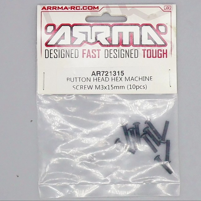 ARRMA Button Kopf Schrauben 3x15 Mm | 10 Stück | Für Raider, Granit, Vortex & Andere Modelle