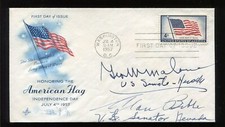 ALAN BIBLE & GEORGE W MALONE SENATORS FROM NV SIGNED COVER LV4525
