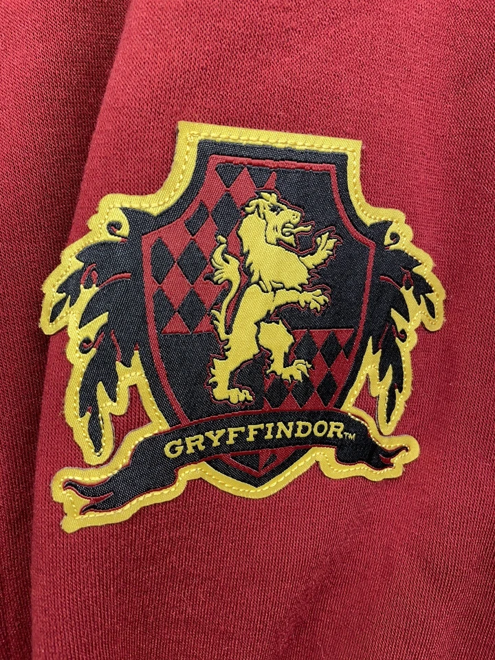 Harry Potter Gryffindor Robe Adult Size Large Red w/yellow Tie Waist Polyester - Image 2 of 4