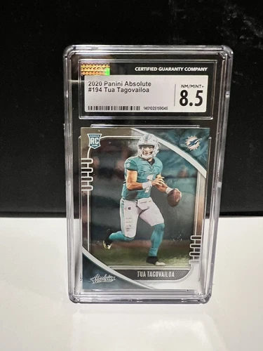 2020 Panini Absolute Tua Tagovailoa #194 RC Rookie CGC 8.5 Near Mint/ Mint +