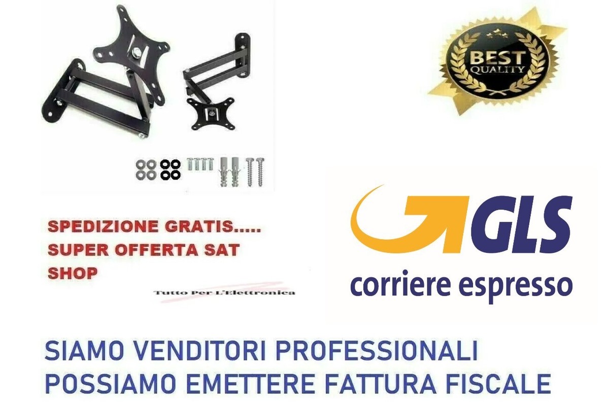 SUPPORTO TV MELICONI SLIMSTYLE PLUS 100S CG Da 14 " A 43 ", Portata Max 20 Kg, VESA Max 10x10 - Foto 6