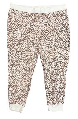 Stars Above Women's Cozy Cream Leopard Lounge/Pajama Pants Sz: 3X NWT