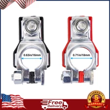 2PACK CAR BATTERY TERMINAL CLAMP CONNECTORS POSITIVE NEGATIVE RELEASE DISCONNECT